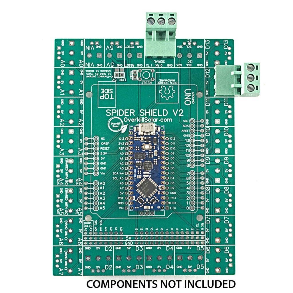 Arduino NANO/UNO Spider Shield V2 – Overkill Solar